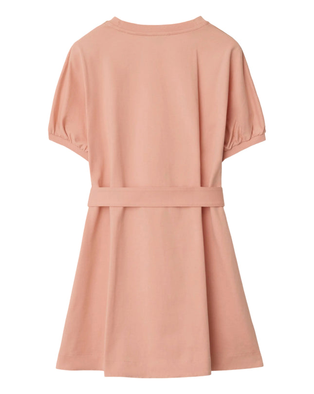 kidsatelier-burberry-Pink-Cotton-T-shirt-dress-with-check