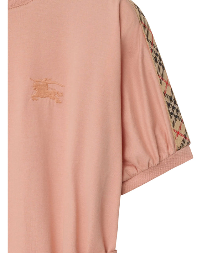 kidsatelier-burberry-Pink-Cotton-T-shirt-dress-with-check