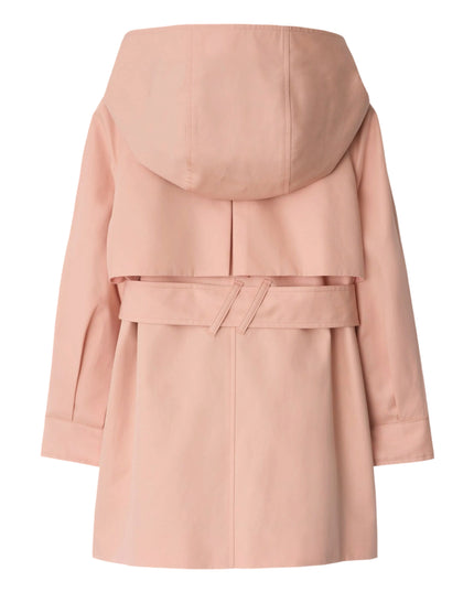 kidsatelier-burberry-Pink-Hooded-cotton-trench-coat