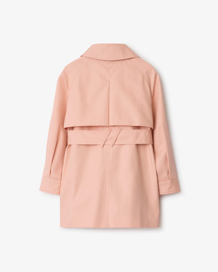 kidsatelier-burberry-Pink-Hooded-cotton-trench-coat