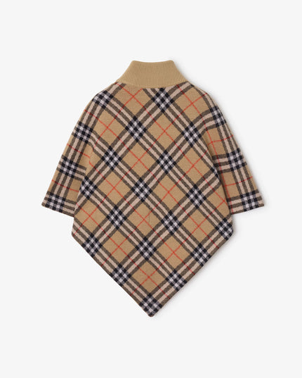 kidsatelier-burberry-Beige-Check-wool-cape
