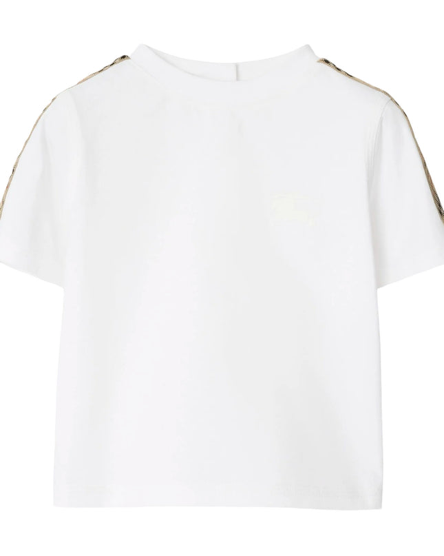 Kidsatelier-burberry-White-Cotton-T-shirt-with-Check