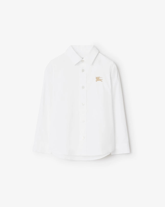 kidsatelier-burberry-White-Stretch-cotton-shirt