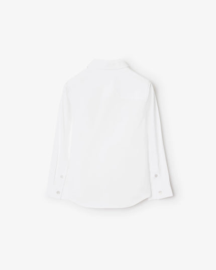 kidsatelier-burberry-White-Stretch-cotton-shirt