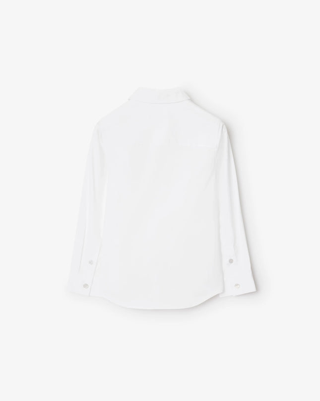 kidsatelier-burberry-White-Stretch-cotton-shirt
