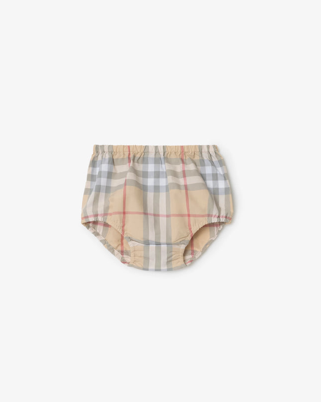 kidsatelier-burberry-White-Cotton-dress-and-bloomers-with-check