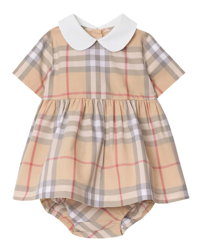 kidsatelier-burberry-Beige-Check-cotton-poplin-dress-and-bloomers
