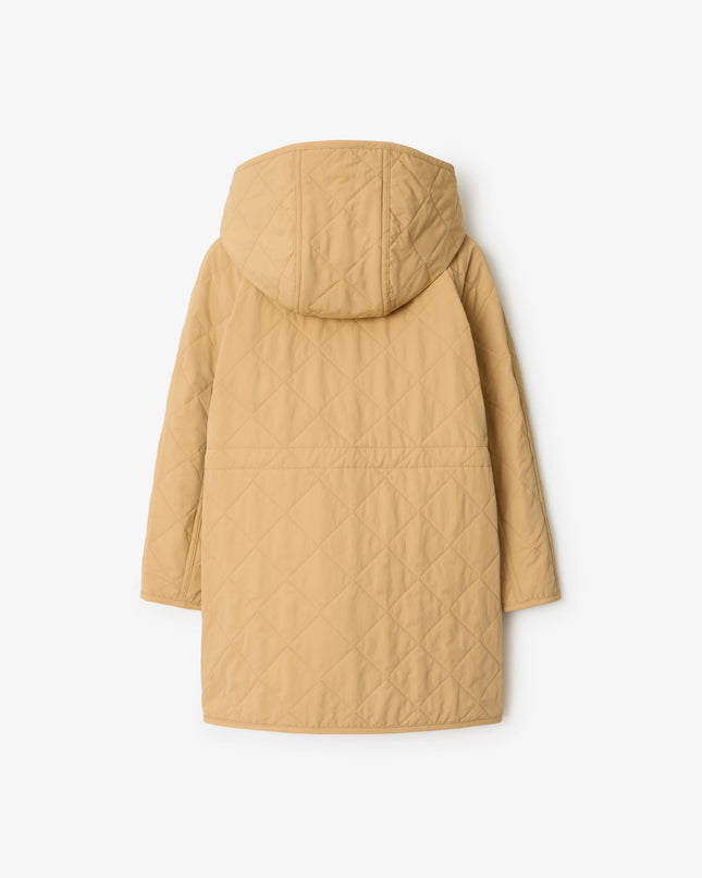 kidsatelier-burberry-Beige-Quilted-nylon-hooded-coat