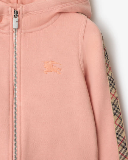 kidsatelier-burberry-Pink-Cotton-zip-up-hoodie-with-check