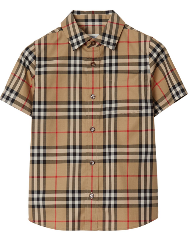 burberry-Beige Vintage Check Cotton Shirt-8078748-c-kb5-116036-a7028