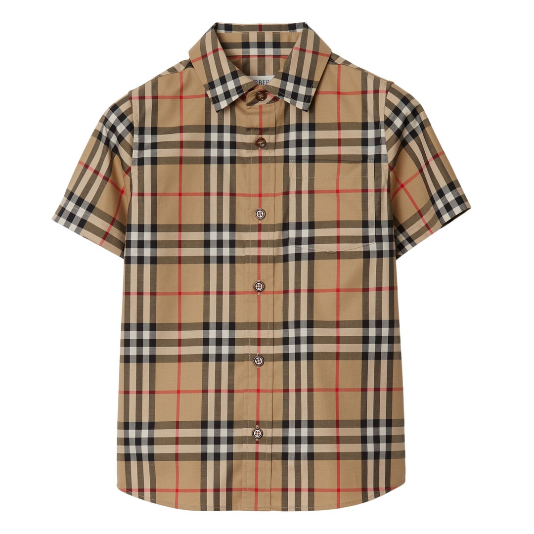 burberry-Beige Vintage Check Cotton Shirt-8078748-c-kb5-116036-a7028