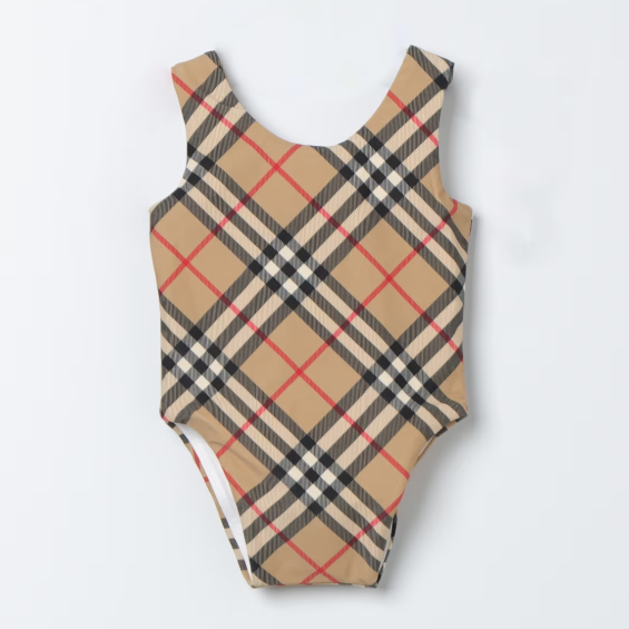 burberry-Beige Vintage Check Swimsuit-8082066-c-ig7-151728-a7028