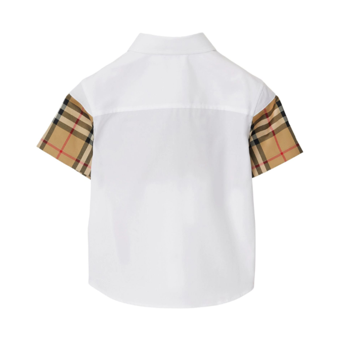 burberry-White Check Pattern Short-Sleeved Shirt-8078737-c-ib5-pnl-aboyd-a1464