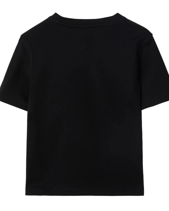 Kids Atelier-Burberry-Check Label Cotton T-shirt