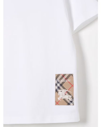 Kids Atelier-Burberry-White Short Sleeve T-Shirt