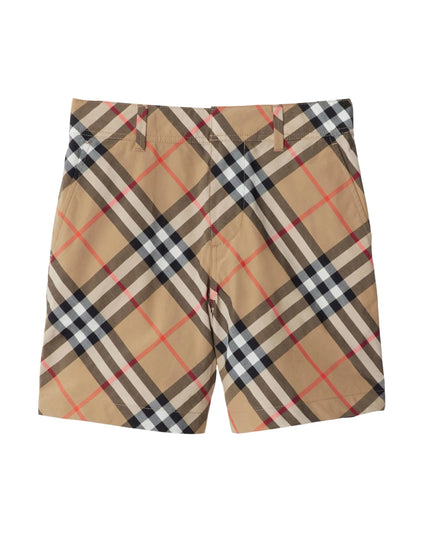 kidsatelier-burberry-Check-Cotton-Shorts