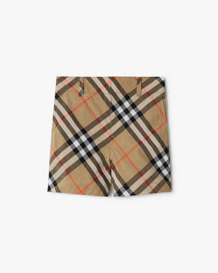 KidsAtelier-Burberry-Check-Cotton-Shorts