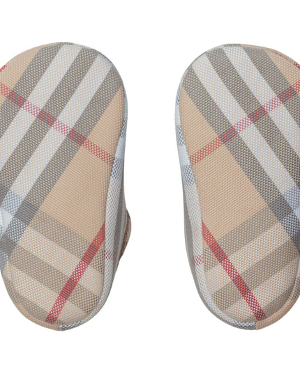 Kids Atelier-Burberry-Check Cotton Mary Jane Flats