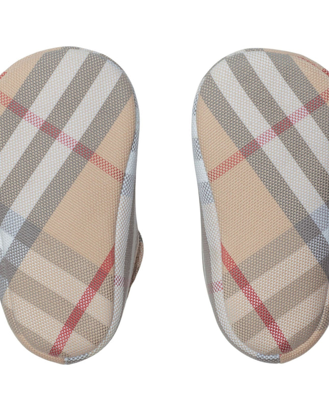 Kids Atelier-Burberry-Check Cotton Mary Jane Flats