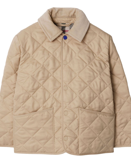 Kids Atelier-Burberry-Beige Winter Coat
