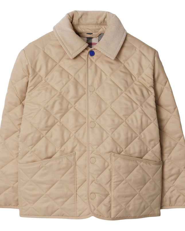 Kids Atelier-Burberry-Beige Winter Coat
