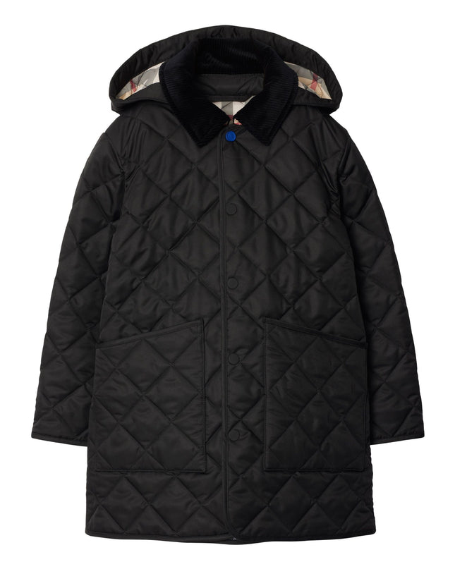 Kids Atelier-Burberry-Black Rowan Coat