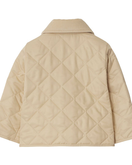 Kids Atelier-Burberry-Beige Winter Coat with Side Pockets