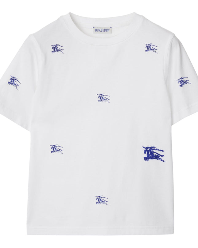 Kids Atelier-Burberry-White Short Sleeve T-Shirt