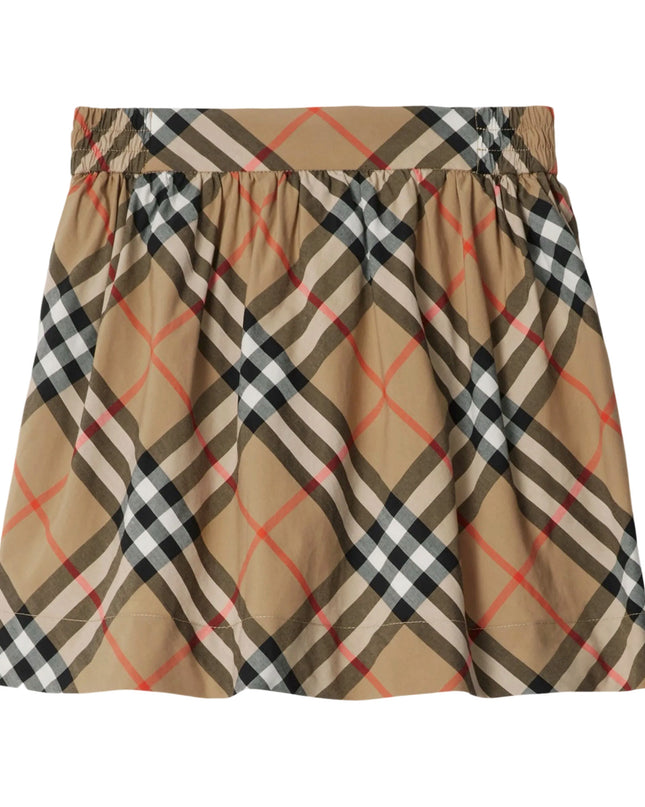 kidsatelier-burberry-Check-Cotton-Skirt