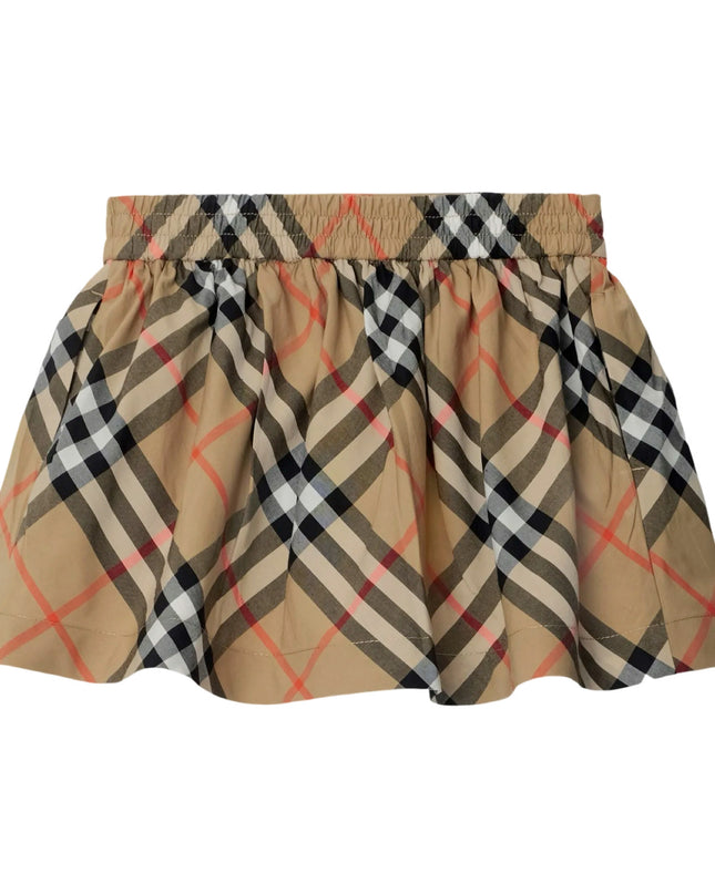 kidsatelier-burberry-Check-Cotton-Skirt