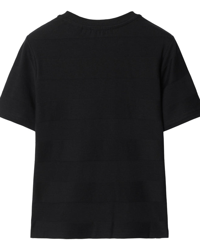 Kids Atelier-Burberry-Black Cotton T-Shirt