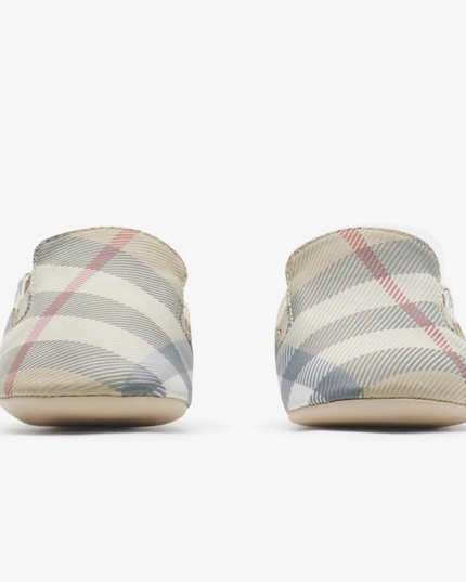 Kids Atelier-Burberry-Check Nylon Blend Booties