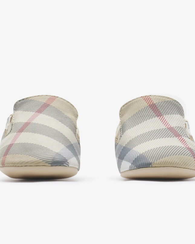 Kids Atelier-Burberry-Check Nylon Blend Booties