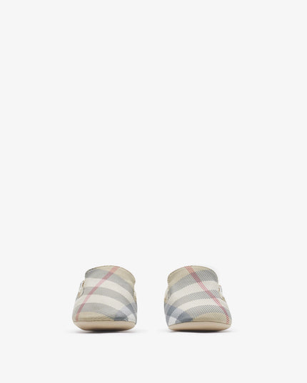 Kids Atelier Burberry Check Nylon Blend Booties