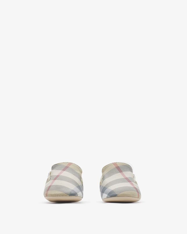 Kids Atelier Burberry Check Nylon Blend Booties