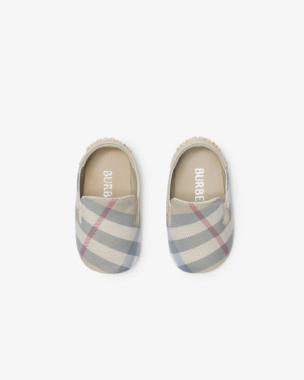 Kids Atelier Burberry Check Nylon Blend Booties