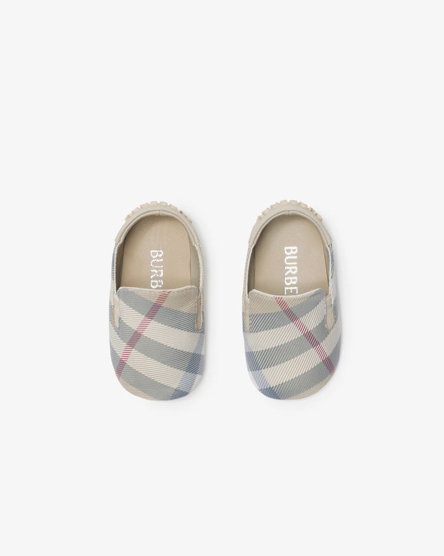 Kids Atelier Burberry Check Nylon Blend Booties