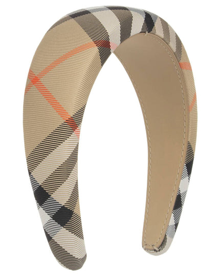 Kids Atelier-Burberry-Girls Beige Check Headband
