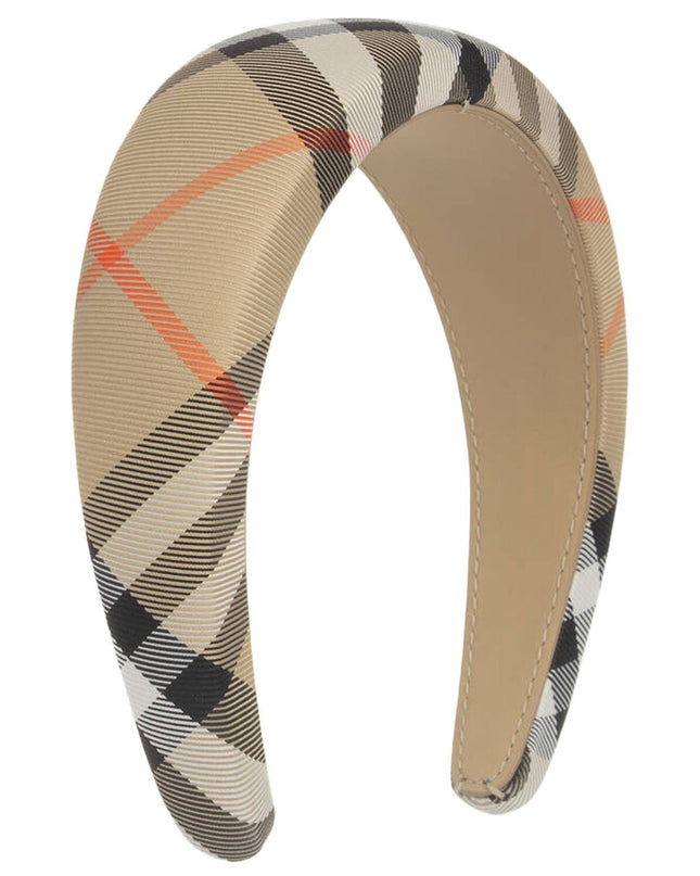 Kids Atelier-Burberry-Girls Beige Check Headband
