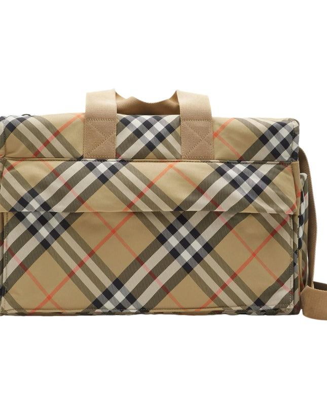 kidsatelier-burberry-Beige-Check-Baby-Changing-Bag