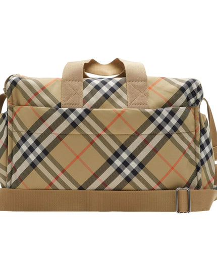 kidsatelier-burberry-Beige-Check-Baby-Changing-Bag