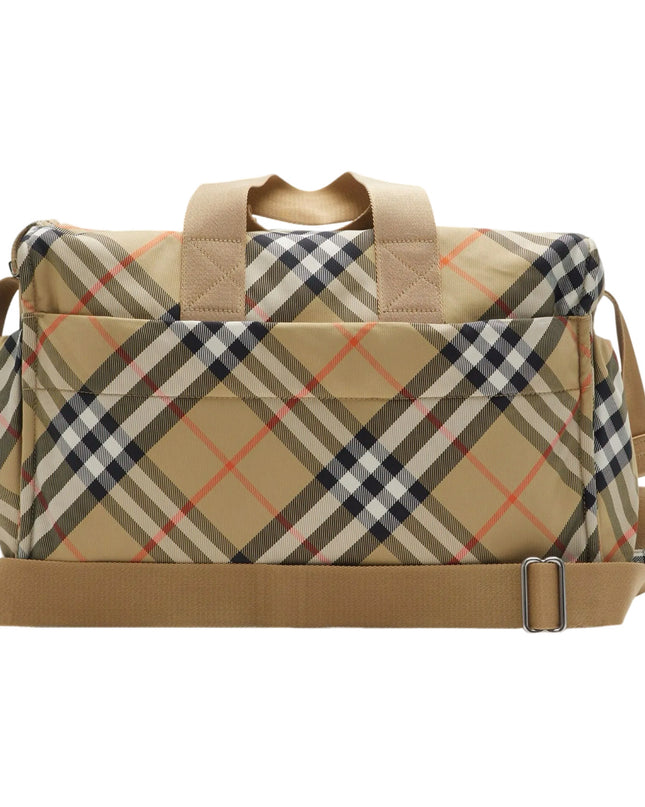 kidsatelier-burberry-Beige-Check-Baby-Changing-Bag
