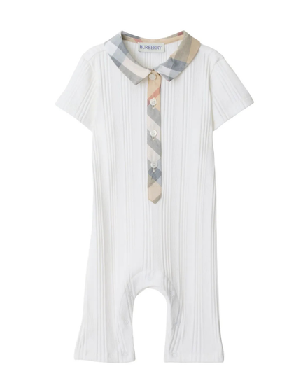 Kids Atelier-Burberry-Ribbed Romper