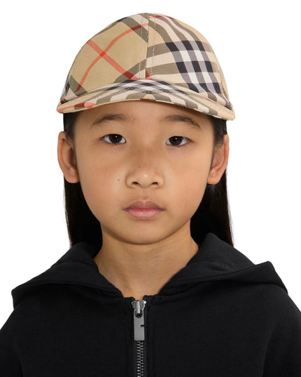 Kids Atelier-Burberry-Check Pattern Baseball Cap