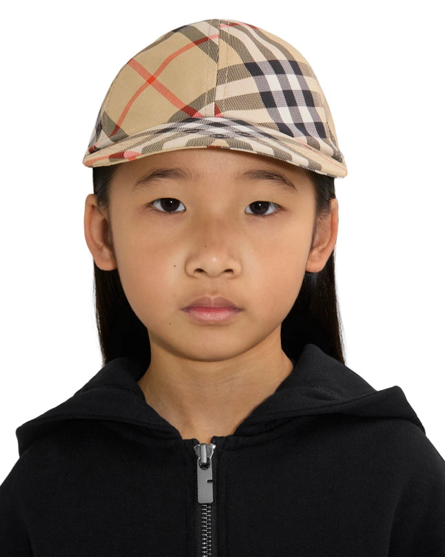 Kids Atelier-Burberry-Check Pattern Baseball Cap