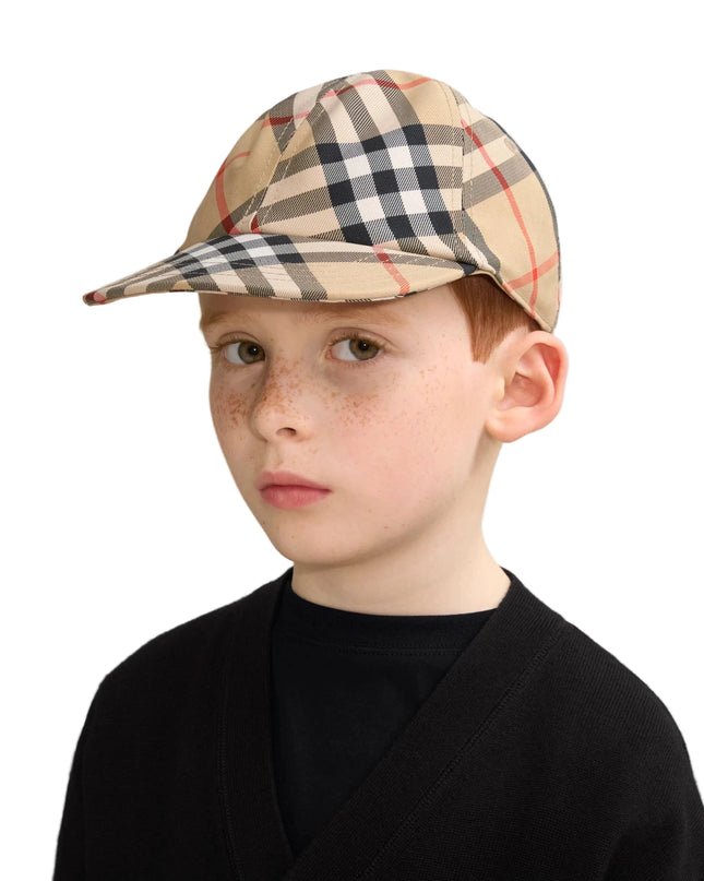 Kids Atelier-Burberry-Check Pattern Baseball Cap