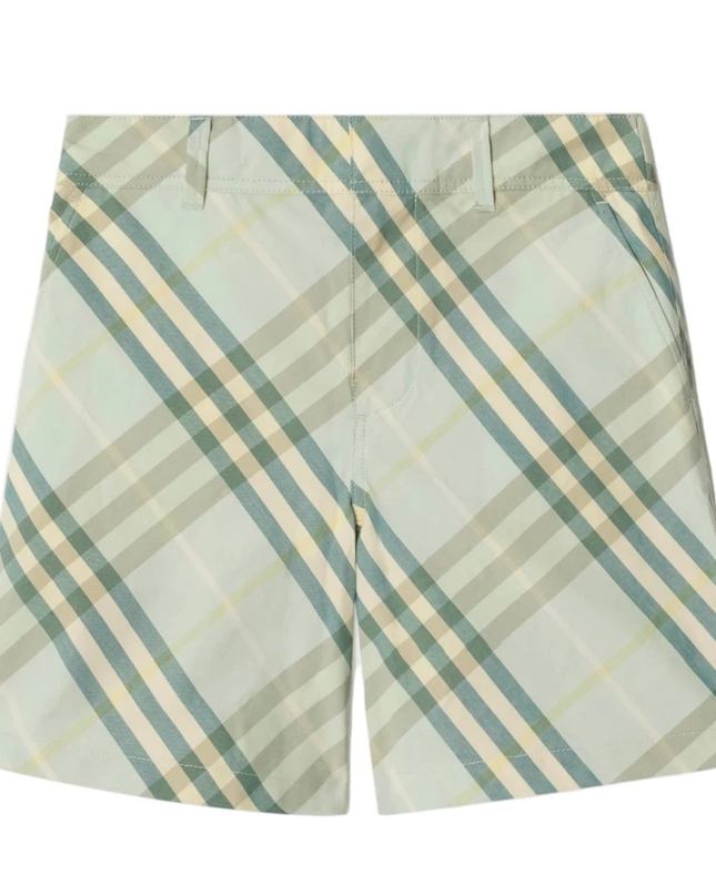 Kids Atelier-Burberry-Children Checked Cotton Shorts