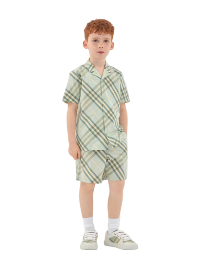Kids Atelier-Burberry-Children Checked Cotton Shorts