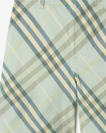 Kids Atelier-Burberry-Children Checked Cotton Shorts