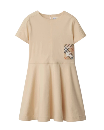 Kids Atelier-Burberry-Check Label Cotton Dress
